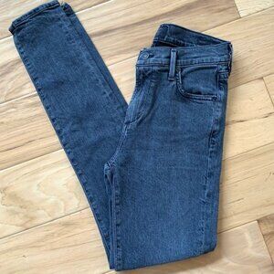 Rocket Mid Rise Skinny Jean Washed Black Stretch
